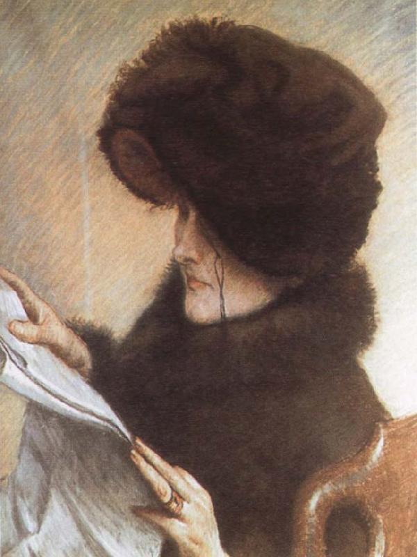 James Tissot The Newspaper